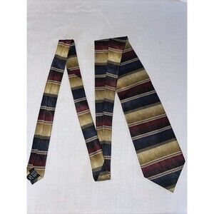 Bergamo New York Dress Tie Men’s Size 56” Multicolor 100% Silk Formal Business